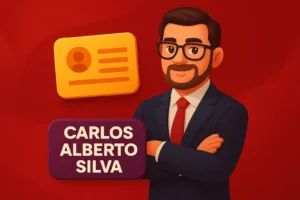 A 2D digital illustration features Carlos Alberto